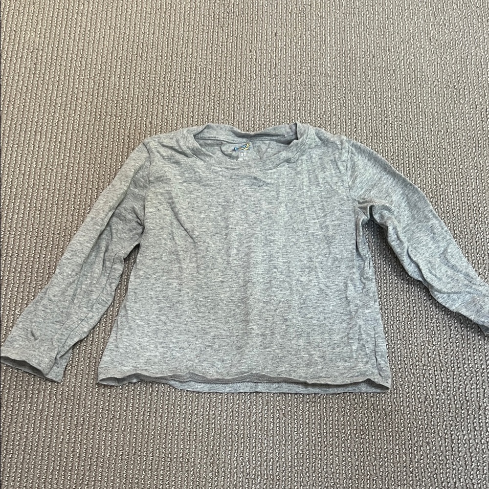 Gray Long Sleeve Kids Shirt